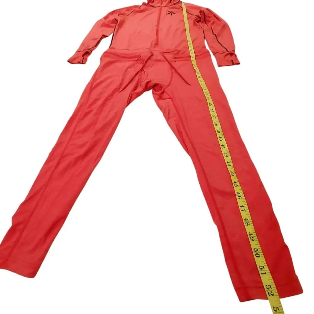 AIRBLASTER Merino Wool Base Layer Ninja Suit Mens Small Red One Piece Hooded